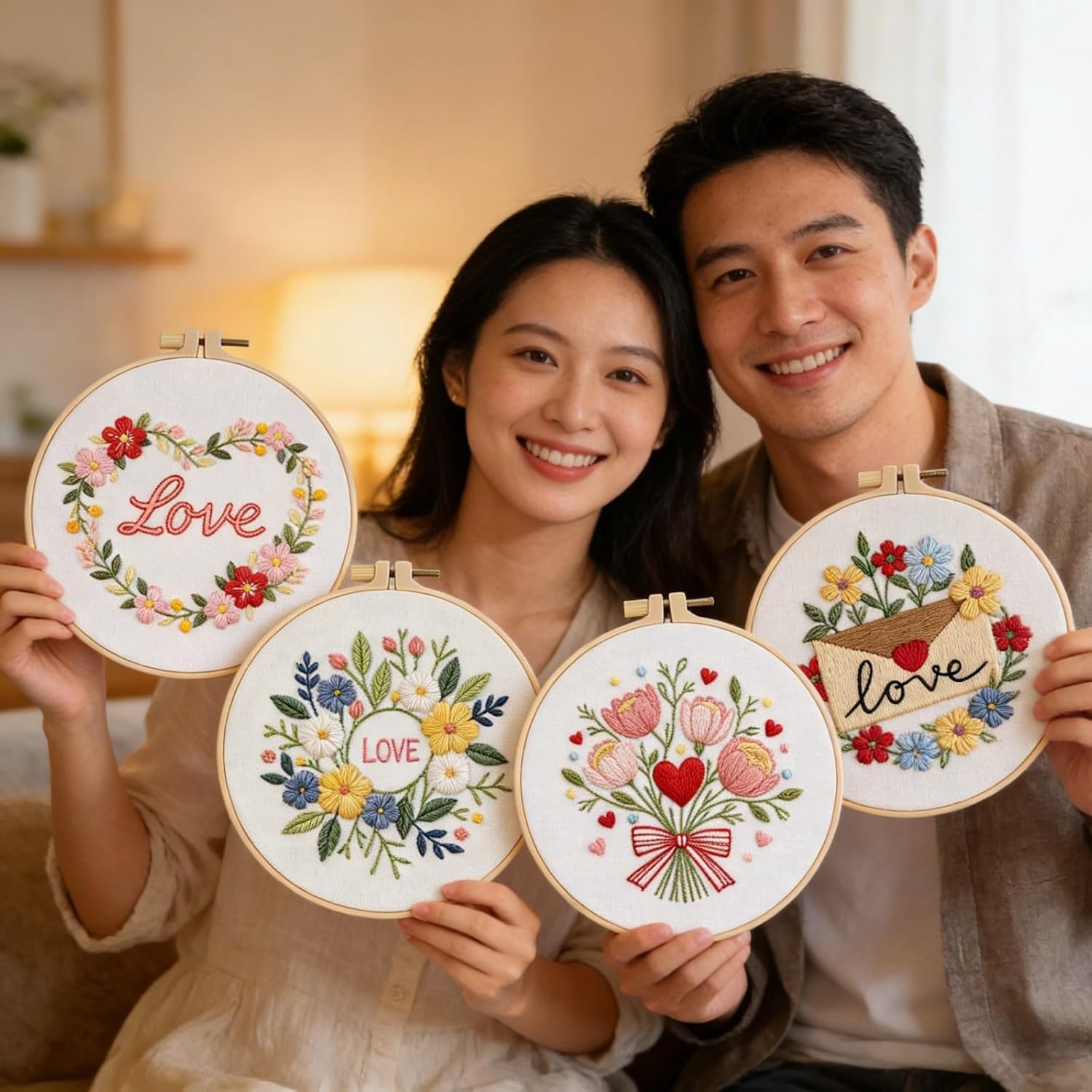 KASSDDF Semi-Finished Flower Embroidery Bag Set for Crafting Projects and Storage Fabric Embroidery