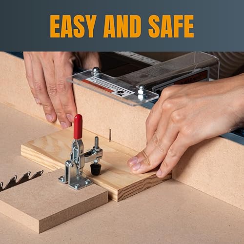 Miniatura 50 de POWERTEC 2 abrazaderas de palanca, capacidad de sujeción de 2000 libras, 40341 con bloqueo automático en U, cierre ajustable con agarre