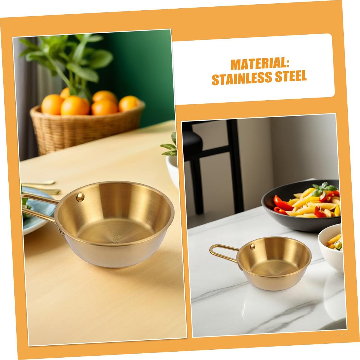 PRETYZOOM 3 Piece Stainless Steel Wine Bowls with Handles for Rice Wine image 3