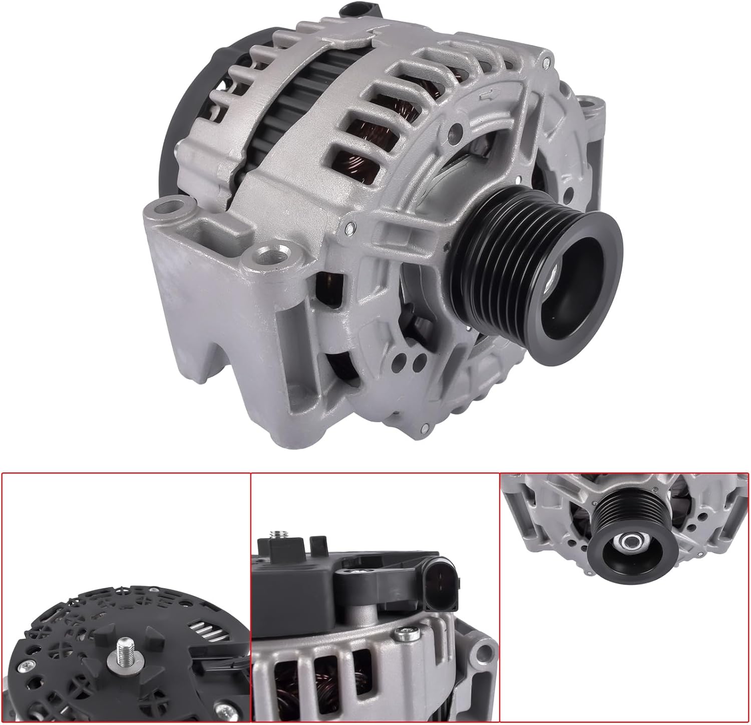 180A 12V CW Alternator Replacement for Mercedes CL550 CLK550 CLS550 E350 GL550 R350 GL450 ML450 S550 SLK350 2006-2018 6-Groove 0121715114 AL0844N