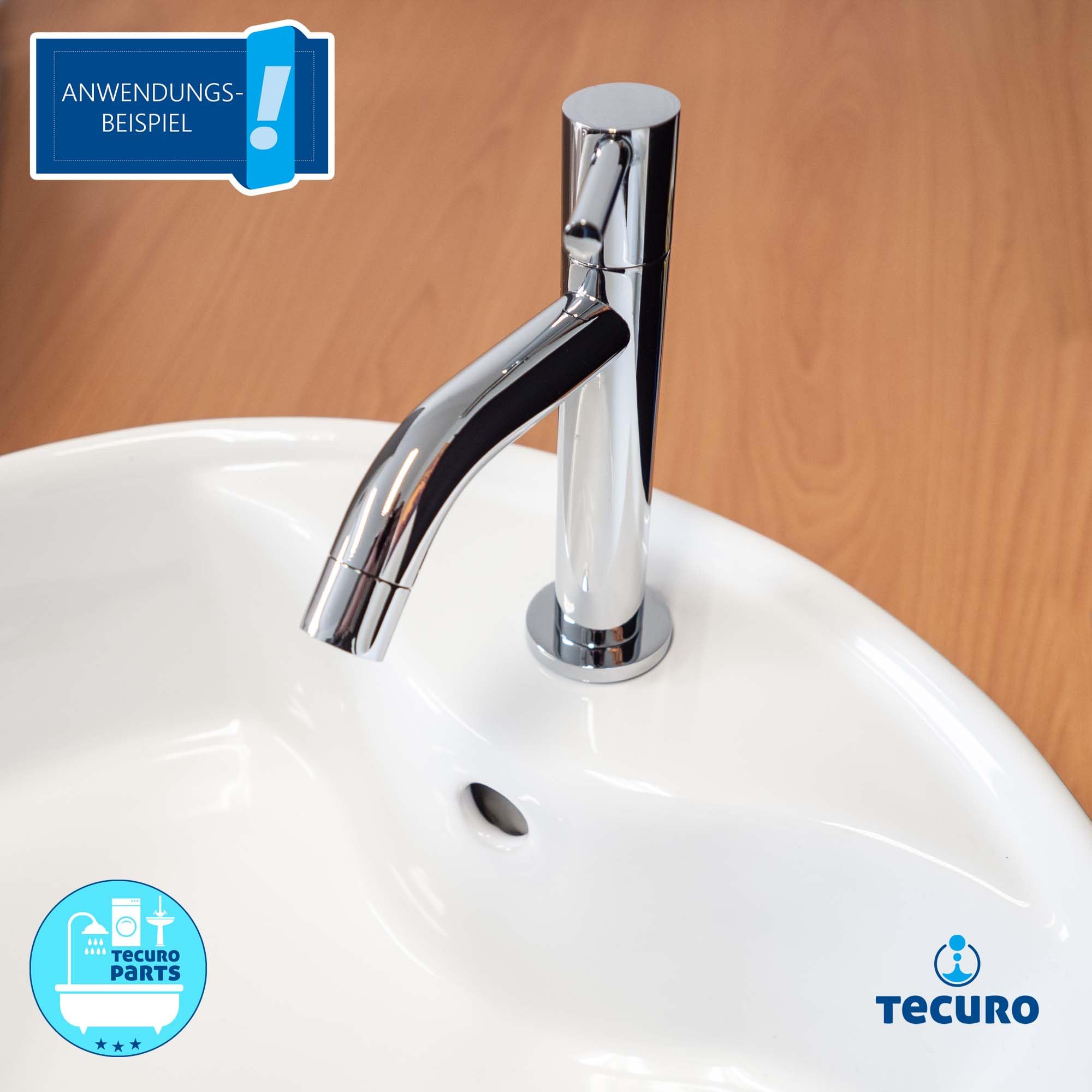 tecuro DESIGN zawór stojący z wysokiej jakości zaworem ceramicznym – chromowany