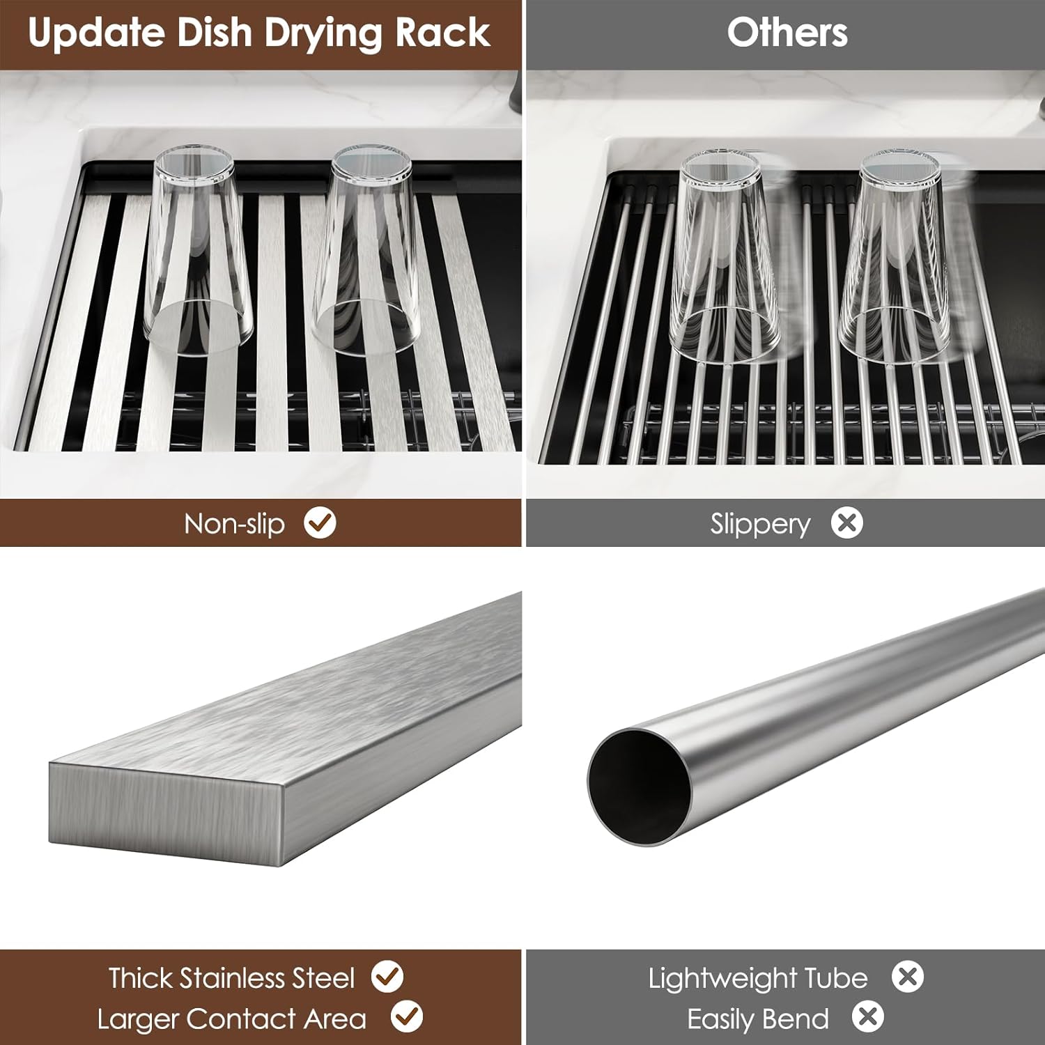 32x19 Inch Undermount Kitchen Sink Luxury Nano-coating Single Bowl Black Kitchen Sinks 16 Gauge Stainless Steel Soundproof Kitchen Workstation with 6 Accessories (Black)