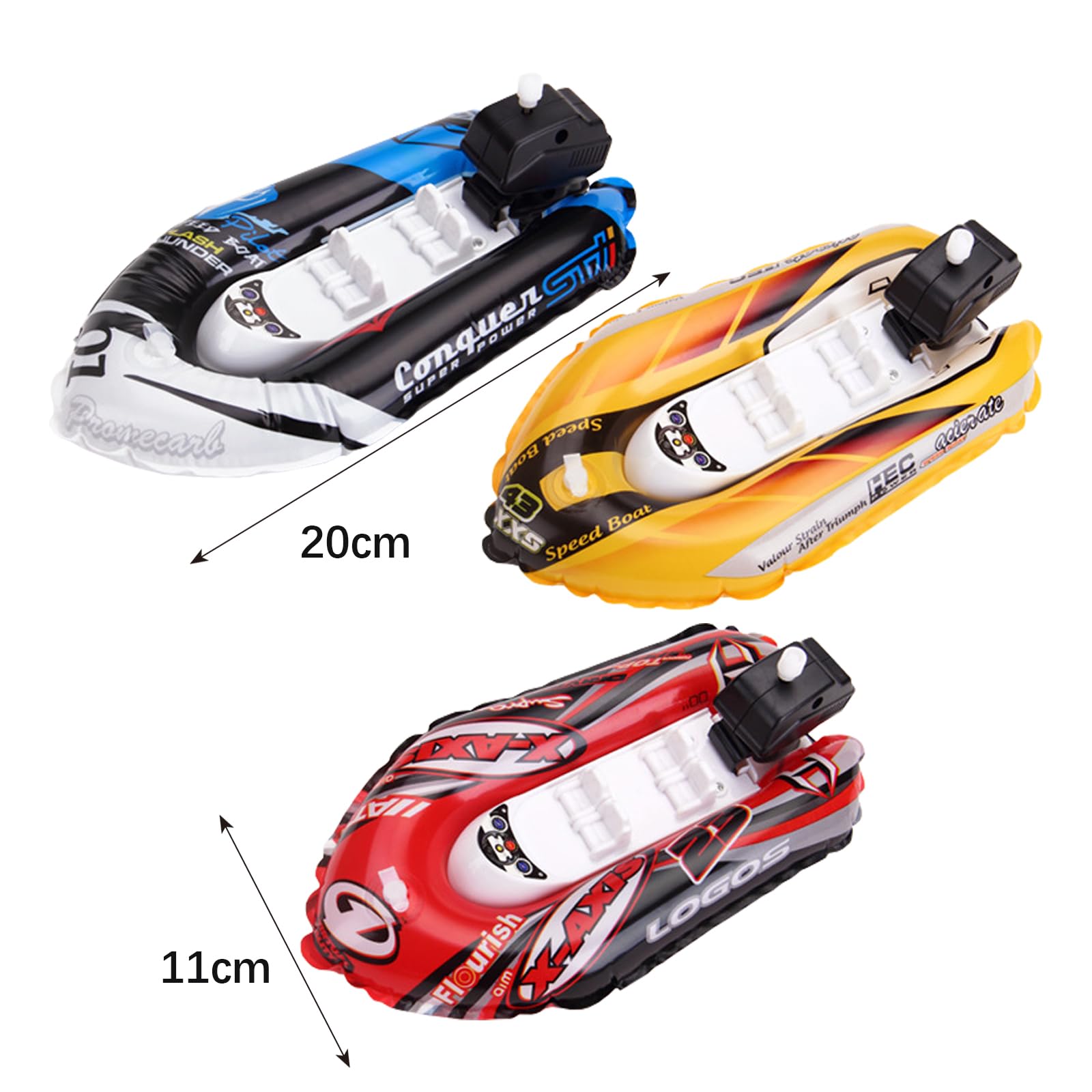3pcs Wind Up Boat Bath Toys ,Boat Inflatable Clockwork Toys Bath Toy Play Water Toys Bathtub Floating Toy Inflatable Paddle Boat Wind Up Toys Gifts(Not suitable for children under 12 years old) - Image 2