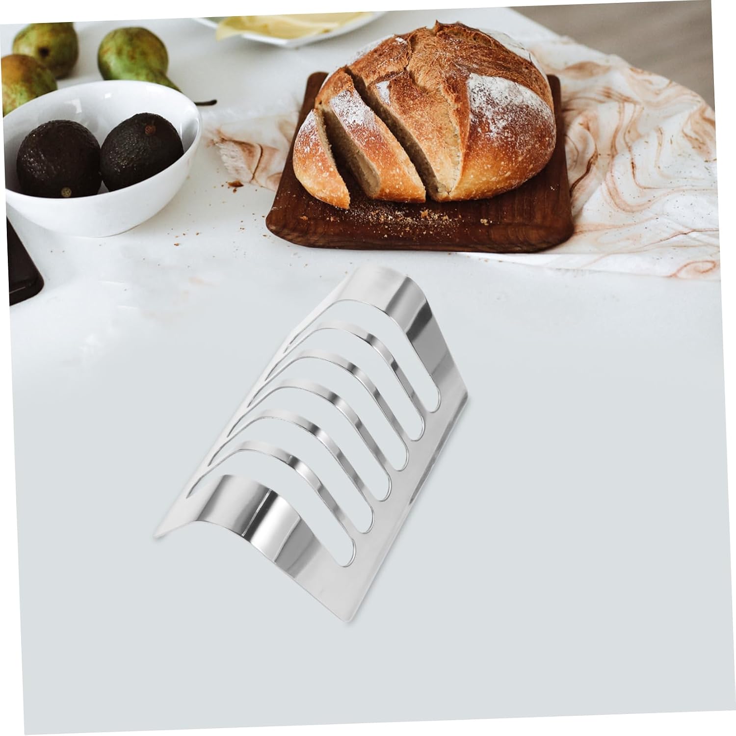Garneck 1pcs Household Bread Rack Stainless Steel Toast Stand Daily Use Toast Holder Kitchen Supply Tabletop Rack