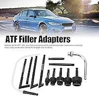 Vista 2 de Aramox Conector de recarga de bomba de fluido, 13 piezas de adaptador de llenado de ATF, herramienta de conector de recarga de aceite de acero al