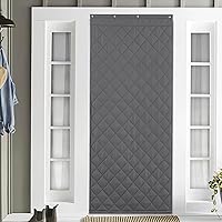 Vista 34 de NICETOWN Cortina de puerta con aislamiento térmico para interiores y exteriores, bloqueador de corrientes de aire de 26 x 78 pulgadas de grosor