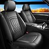Fit TL Car Seat Covers for Acura TL 2004-2014 - Waterproof Breathable Leather Automotive Seat Cushions Protector, Airbag Compatible, Reinforced Sewing, Full Set 5 SeatsBlack