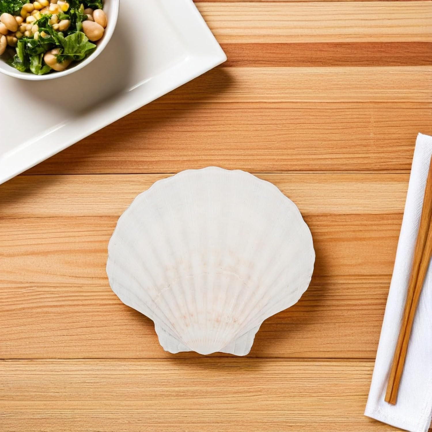 NUOBESTY 20pcs Natural Scallop Shells 10-12cm Reusable Shell Baking Dish for Seafood Grilling and Serving Beach Ocean Tableware for Bbq Parties under The Sea Events