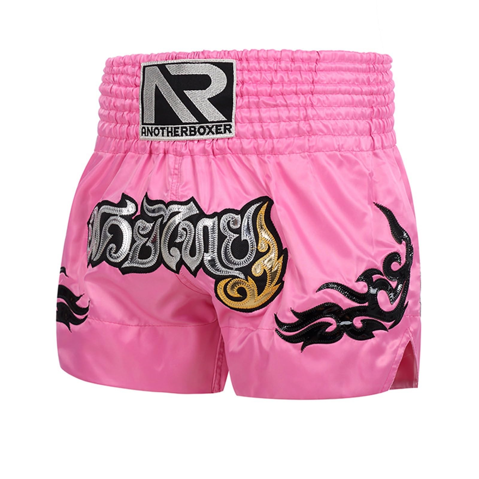 Ariass Men's Pink Muay Thai Shorts, Boxing Shorts, Traditional Styles Mma Workout Kickboxing Shorts For Wo Kids(,S)