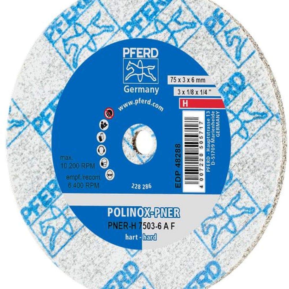 PFERD 48288 3" x 1/8" Unitized Wheel 1/4" A.H., A/O Fine (H) 8AM (10pk)