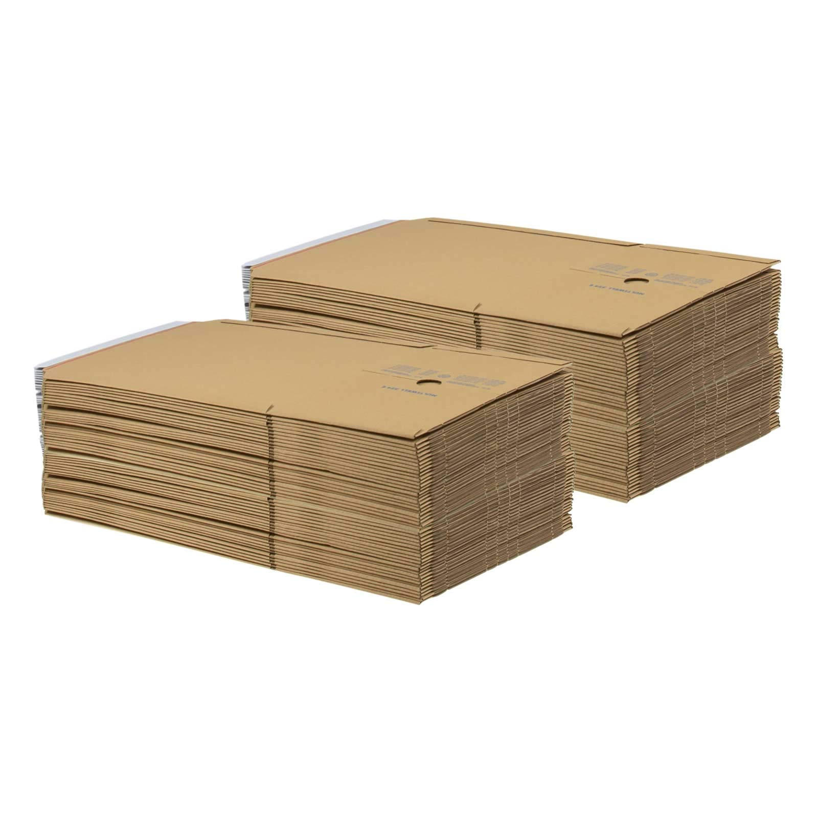 25/50/100 Stück Buchverpackung 245x165x20-70 Wickelverpackung Karton Faltkarton