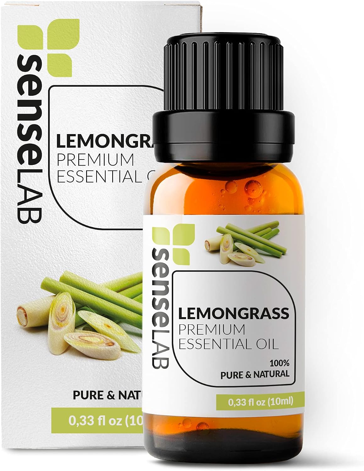 SenseLAB Lemongrass Essential Oil, 100% Pure Extract Lemongrass Oil Therapeutic Grade Essential Oils