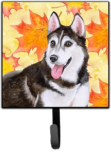 Caroline's Treasures Siberian Husky #2 - Gancho de pared de otoño, pequeño, multicolor