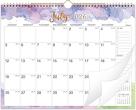 Calendar 2026-2027 - 2026-2027 Wall Calendar, 15" x 11.5", July 2026 - December 2027, 18-Month Calendar with Twin-Wire Binding, Large Blocks, Julian Dates, Perfect Organizer for Home & Office