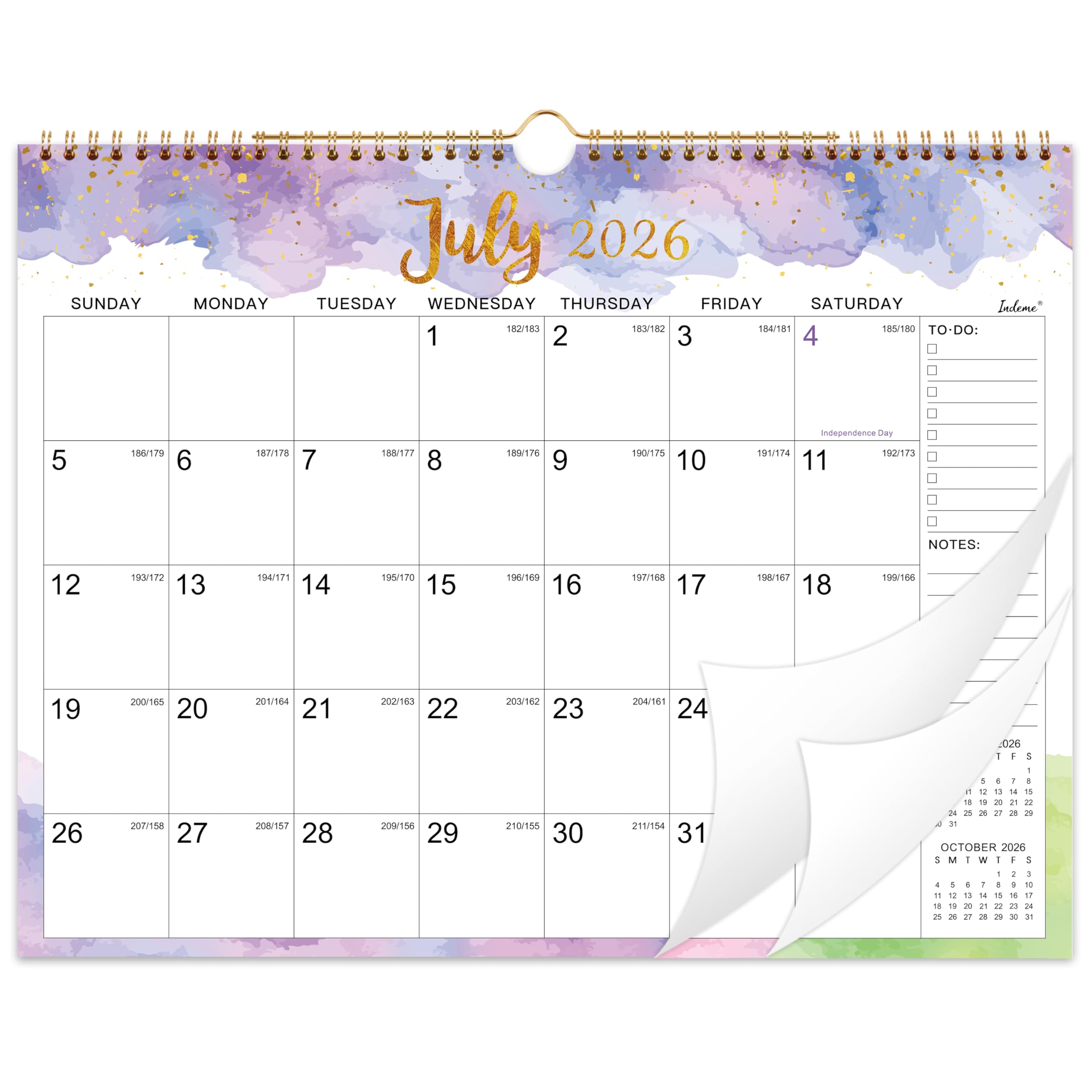 Calendar 2026-2027 - 2026-2027 Wall Calendar, 15" x 11.5", July 2026 - December 2027, 18-Month Calendar with Twin-Wire Binding, Large Blocks, Julian Dates, Perfect Organizer for Home & Office โ image 1