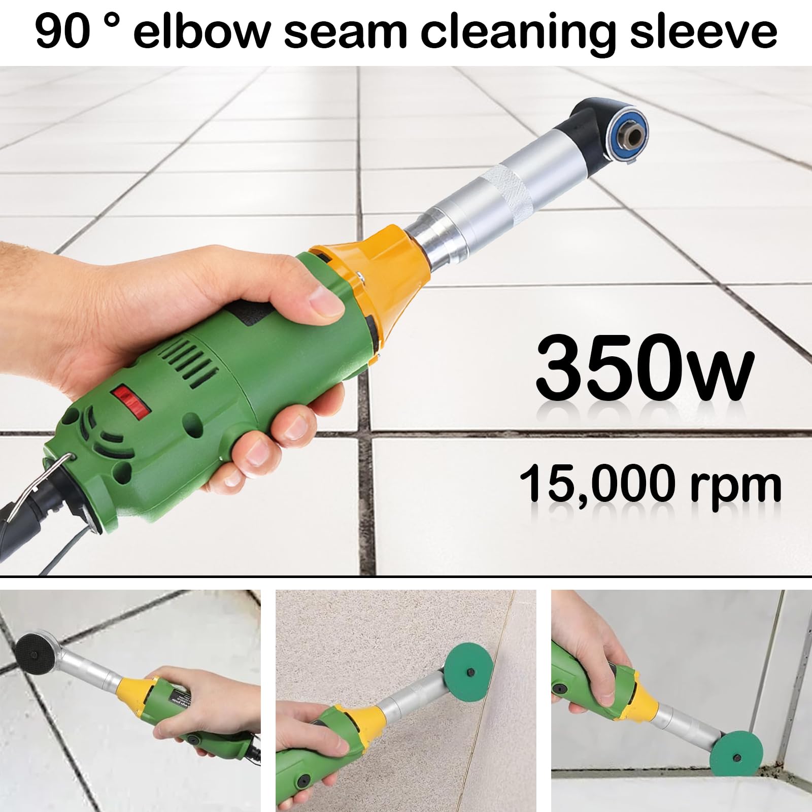 Poliermaschine, 350W Stein Metall Poliermaschine Elektrische Maschine for Reinigen Fliesenfugen 90° Fliesenboden Nahtöffner Reiniger 6 einstellbare Gänge Polieren Gravieren und für Fliesenfugen