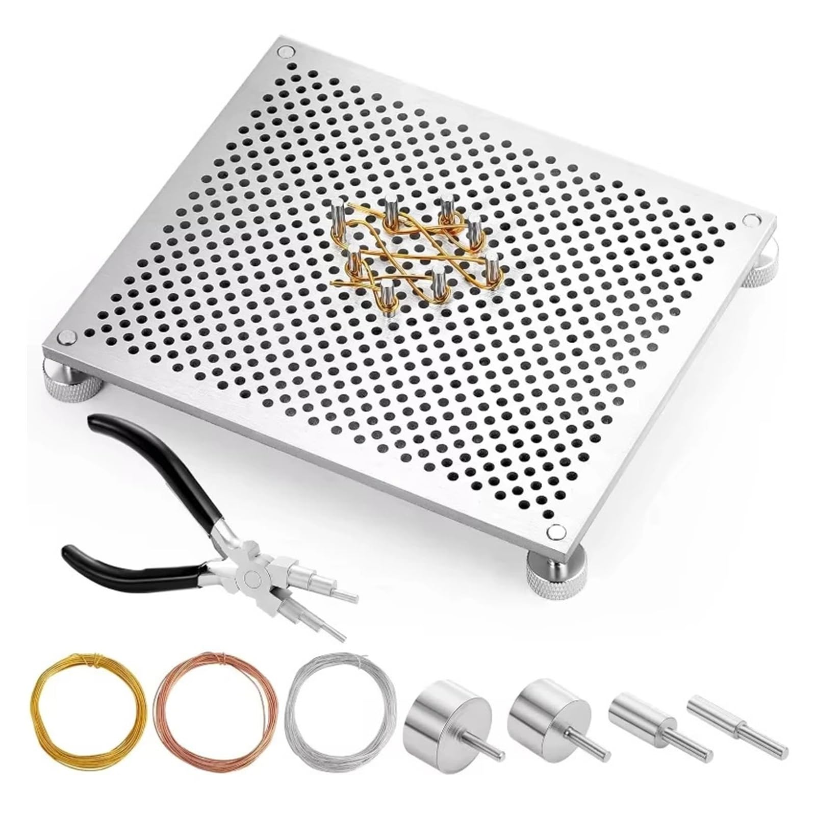 Juego de alicates para joyería Juego de alicates for joyería: herramientas for enrollar alambre y abrir anillos, ideal for abalorios, manualidades bisutería(34 piece set B)