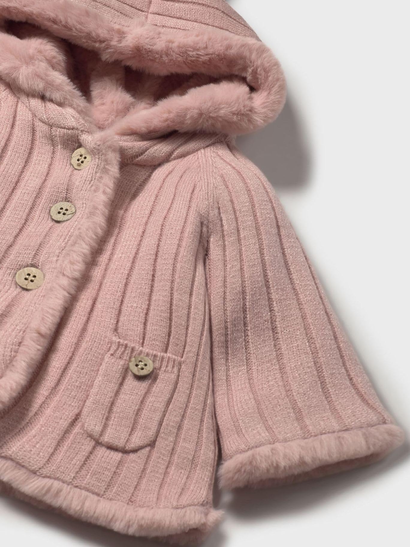 Mayoral Lange Strickjacke Pompon für Baby - Mädchen Mellow