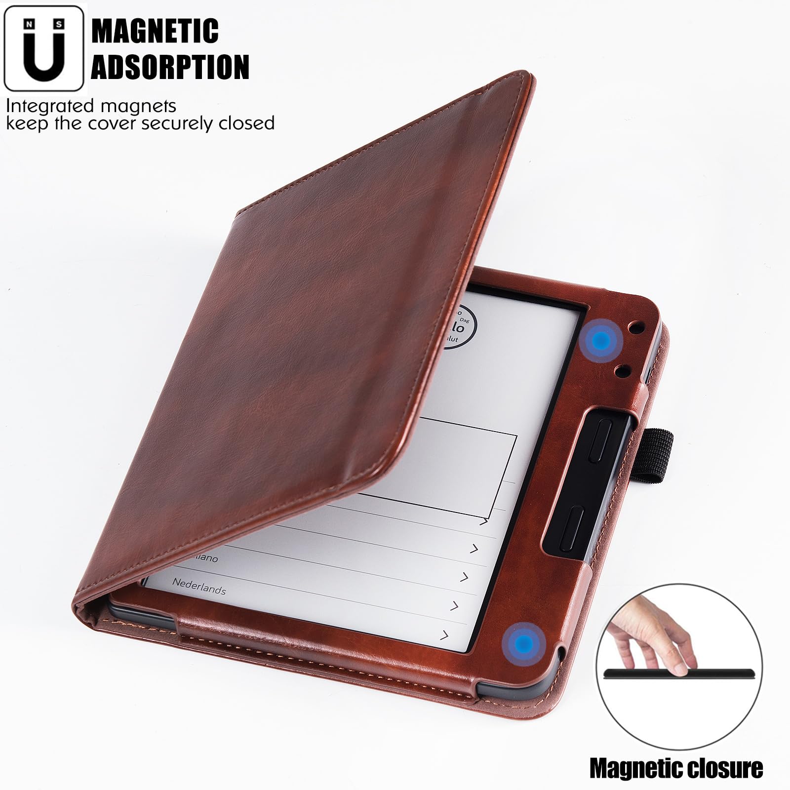 BOZHUORUI Schutzhülle Für Kobo Libra Color/2/H2O – Mit Standfunktion & Handschlaufe, Auto Sleep/Wake