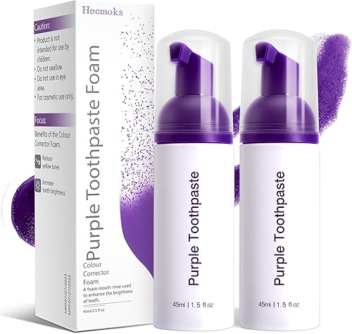 Pasta de dientes morada para blanquear los dientes, pasta de dientes morada, kit de blanqueamiento de dientes morado, corrector de color para