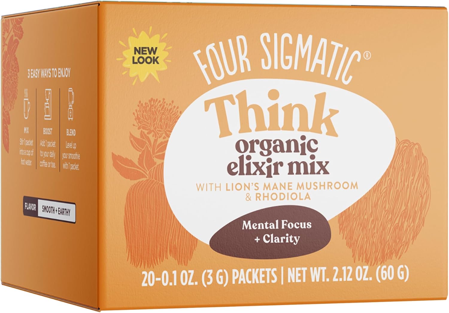 Four Sigmatic Organic Mushroom Elixir Mix with Lion's Mane and ...