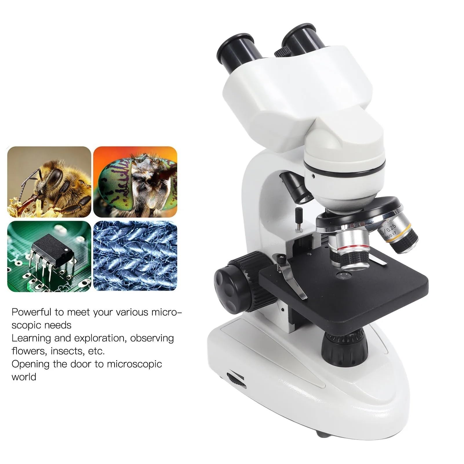 Microscopio digitale, Cannocchiale binoculare 40X‑5000X Rotazione a 360° Immagine nitida Alta definizione for ispezione da laboratorio