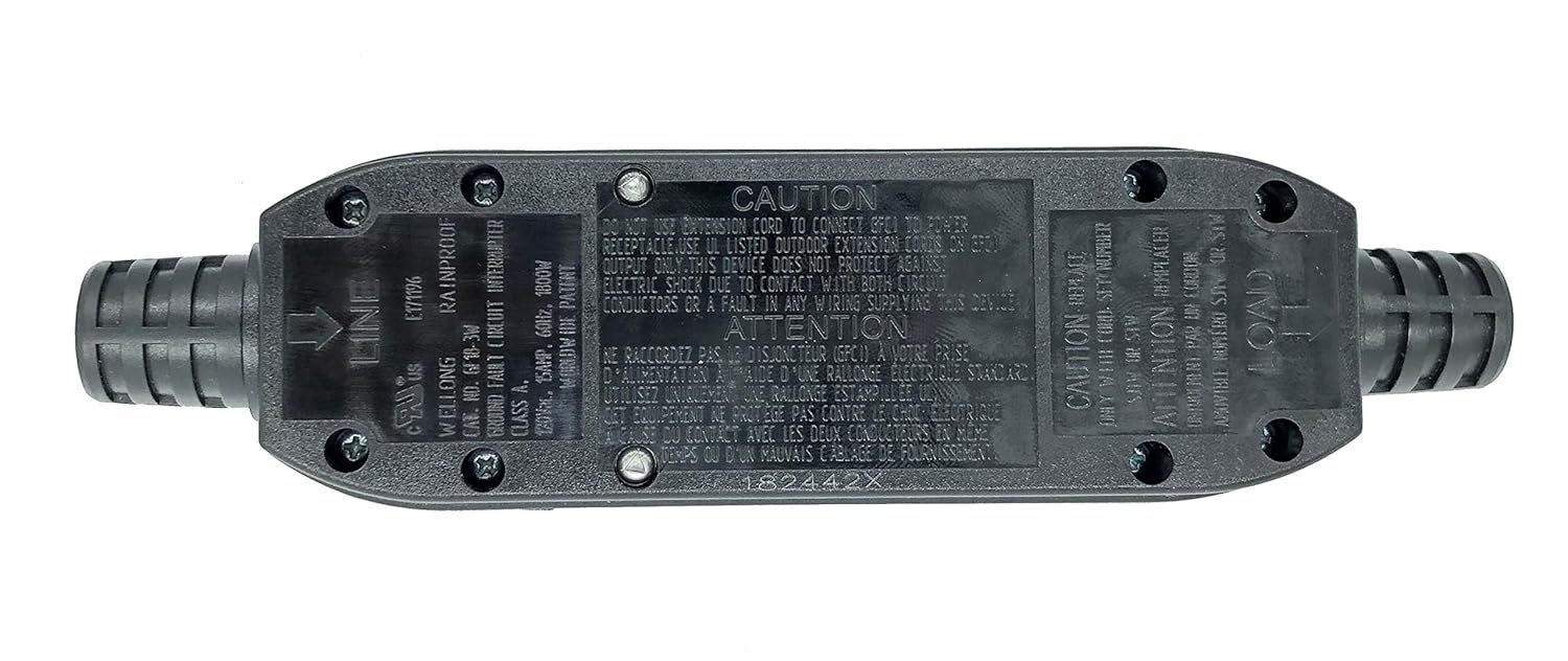 Webber Replacement in-line GFCI auto-Reset 15A/120VAC, User Attachable. Webber WBGF18-3W-KIT-15A (WBGF18-3W)