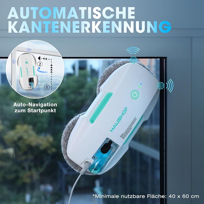 HAUSHOF Ablaktisztító Robot 3800PA Spray Funkcióval, Intelligens Navigáció és Távirányítás