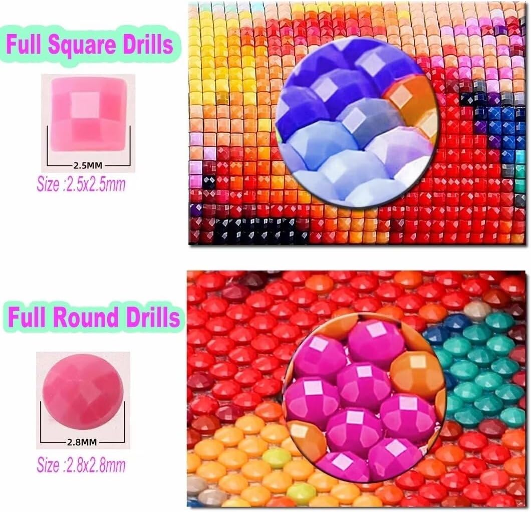 Diamond Art Peacock Moon Diamond Painting Kits for Adults Beginner,5D Diamond Art Kits for Adults Full Square Drill Arts,Paint by Numbers Embroidery Kits Gem Art for Home Wall Decoration 16x48in q414