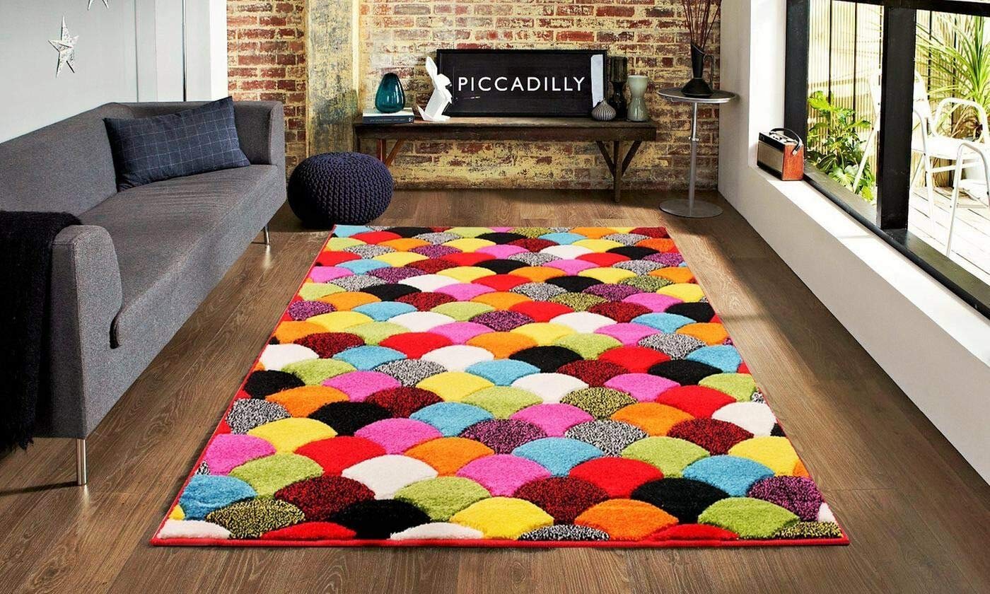 B&Q Smart Living Modern Thick Soft Carved Area Rug, Living Room Carpet, Kitchen Floor, Bedroom Soft Rugs 60Cm X 110Cm - Scales