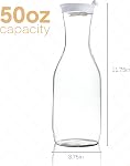 Clear Plastic Water Pitchers Carafes with Flip top White Lids 50 OZ Heavy Duty Beverage Pitcher Jug for Juice or iced Coffee Great for Mimosa bar Restuarants ot Schools Pack of 2