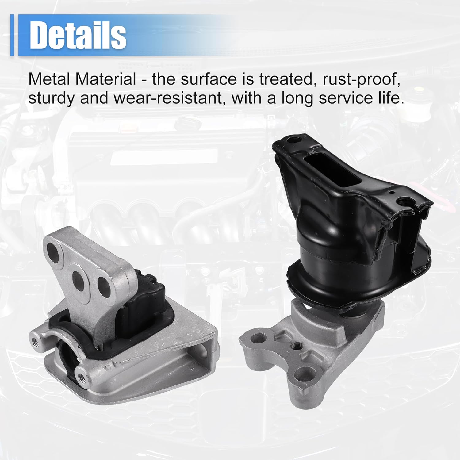 uxcell 4pcs Engine Motor & Transmission Mount Set for Honda Civic 2006-2010 1.8L Automatic Transmission Replaces 50850-SNA-A81, 50820-SNA-023, 50890-SNA-A81, 50880-SNA-A81