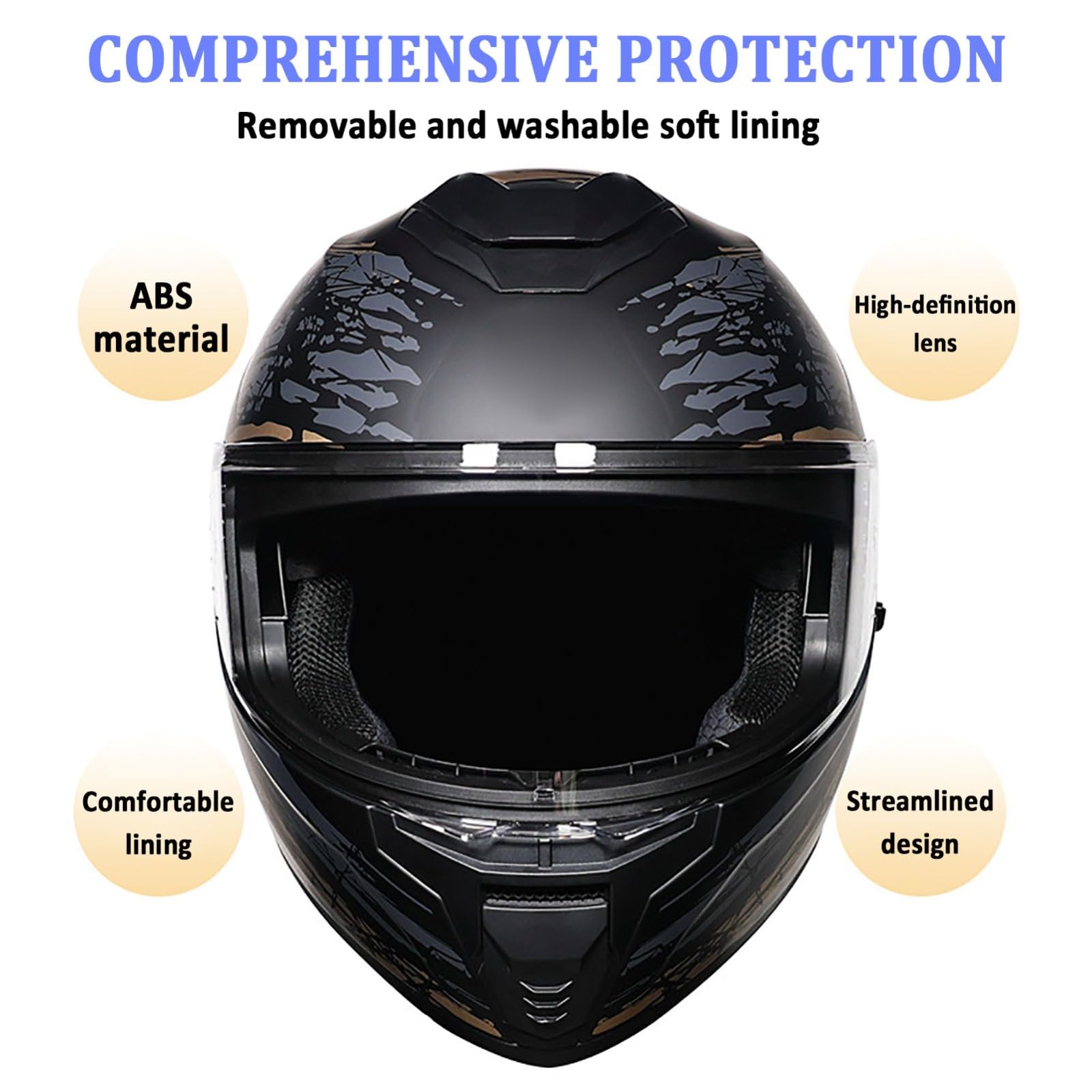Kask motocrossowy, integralny kask motocyklowy, zintegrowany kask motocyklowy z dwoma wizjerami, certyfikat ECE 22.06, kask na skuter unisex