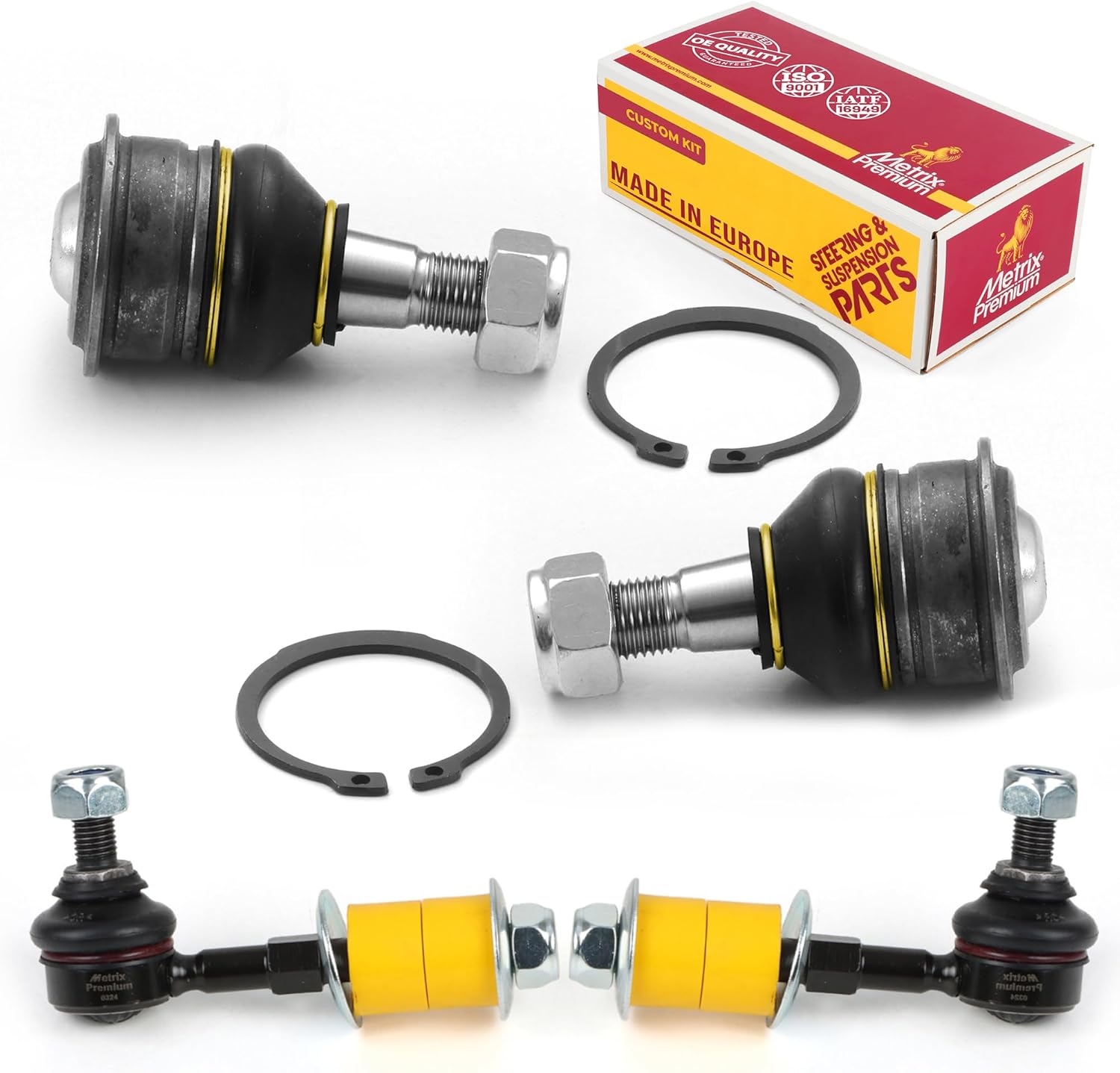 Metrix Premium Chassis Parts GDX - 4 PC L/R Front Sway Bar Stabilizer End Link & L/R Front Lower Ball Joint Kit Fits 1993-1997 Nissan Altima, Replacement K9824, K9633, Made in Europe