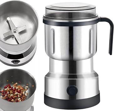 Professional Powder Machine 500ml Electric Grinders Stainless Steel Multifunction Electric Grinder for Flour Spices and Food Supplements Easy Cleaning