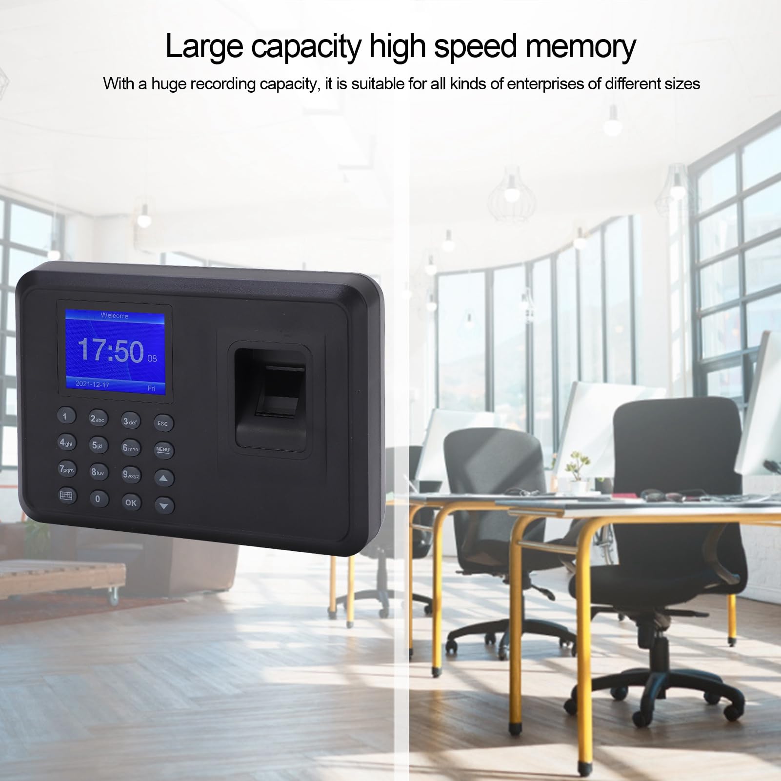 Generic Maszyna Monitorowania Linii Papilarnych, Hasło 2,4 Cala Ekranu TFT Waterproof Waterproof Fast Fast Identyfikacja dla Biznesu (wtyczka UE portugalski)