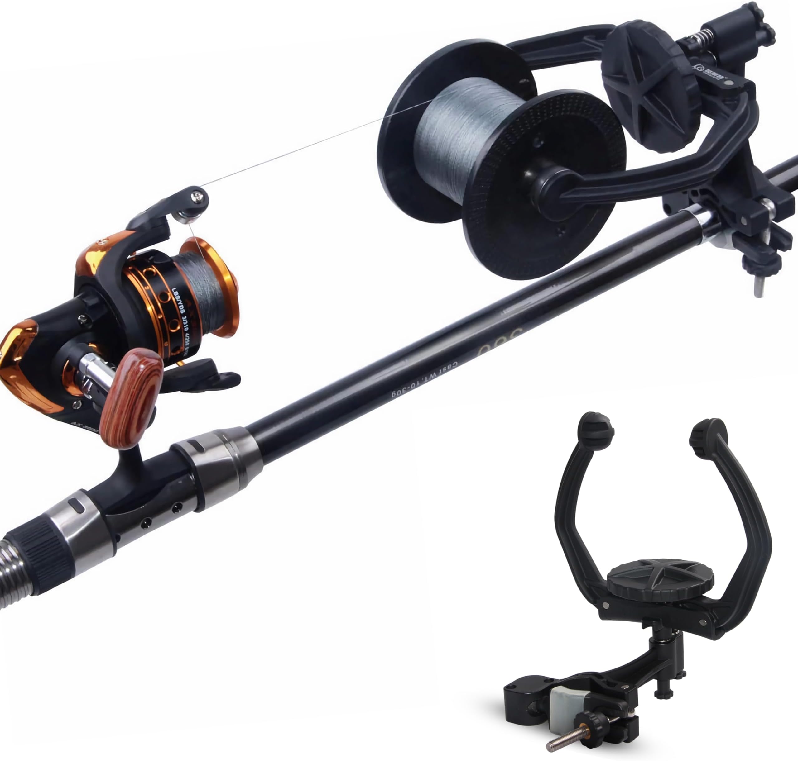 Fishing Line Spooler - Portable Fishing Reel Line Winder Spooling Station System Baitcaster Line Spooler Machine Tool