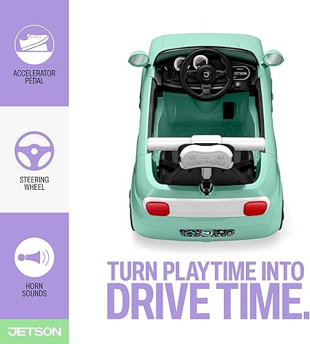 Miniatura 3 de Jetson Mako Kids Electric Motor Assist Push Car, 3 modos Empuje, conducción o control remoto, velocidad máxima de 3 mph, cinturón de seguridad,