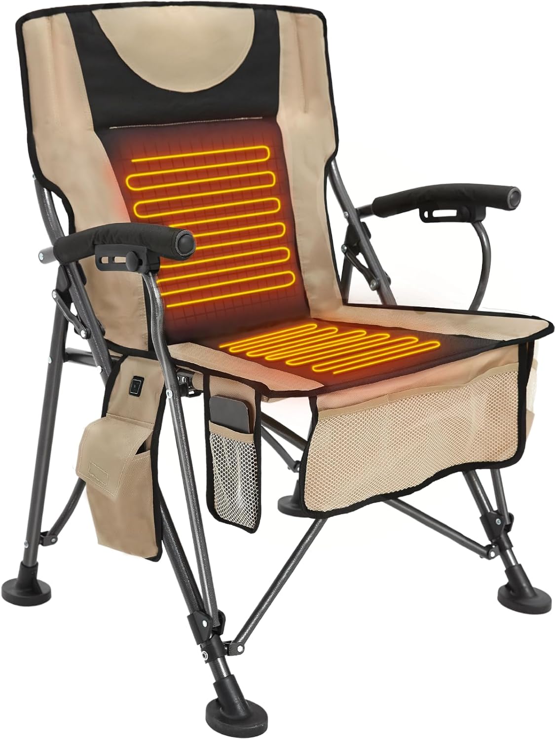 Huskfirm Heated Camping Chair,Dual Control Heats Back and