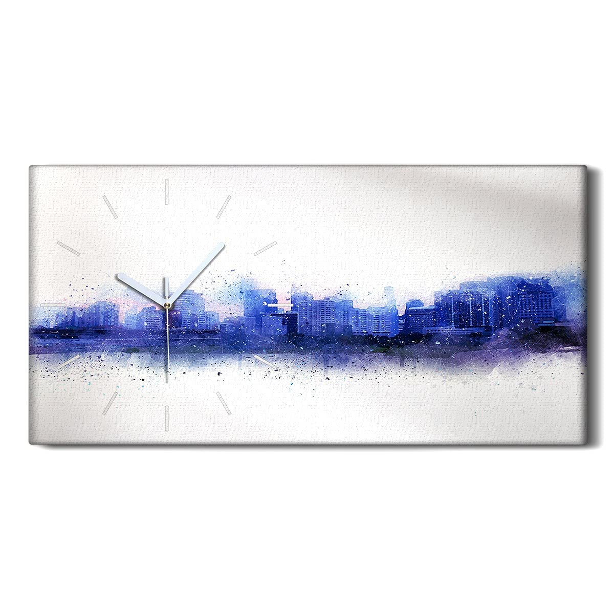 Horloge sur Toile pour Salon et Chambre Déco Ville Moderne