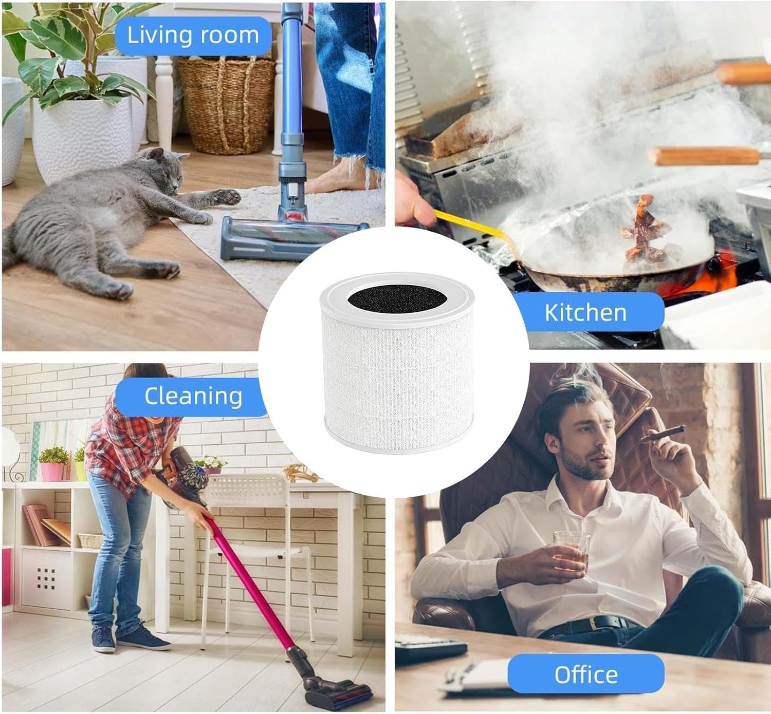 Air purifier filter in various environments