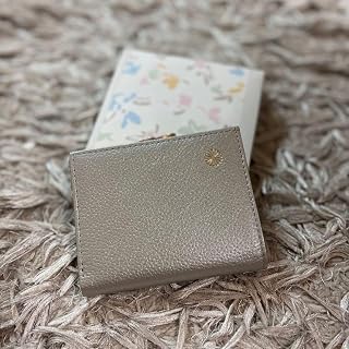 皇居 二つ折り財布 がま口タイプ シルバー 菊の御紋