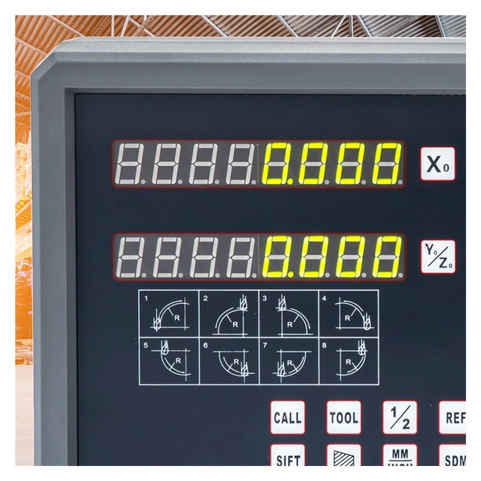 Linearer Skalengeber 50 MM – 1000, 2-Achsen-3-Achsen-Digitalanzeige for Fräsen, Bohren, Schleifen, Drehen, Metallbearbeitung Für den Heimwerkergebrauch(Combination)