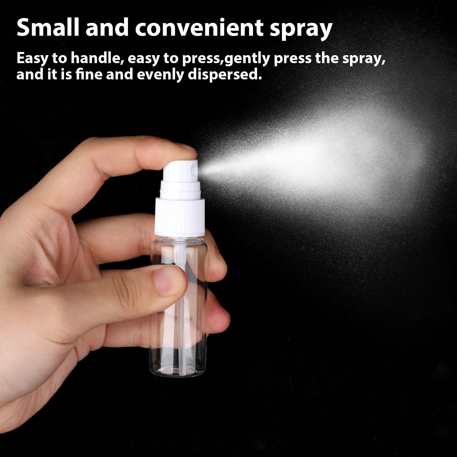 JJUNW 6 sztuk przezroczystych butelek z rozpylaczem, 20 ml, z tworzywa sztucznego, puste butelki podróżne, małe butelki z rozpylaczem do napełniania, plastikowy pojemnik z rozpylaczem, do
