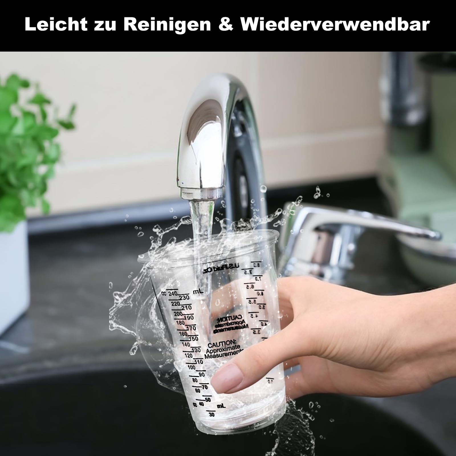 50 Stück Epoxidharz Mischbecher 240 Ml Mit Rührstäbchen – Einweg-Messbecher Für Harz, Farbe & Pigmente