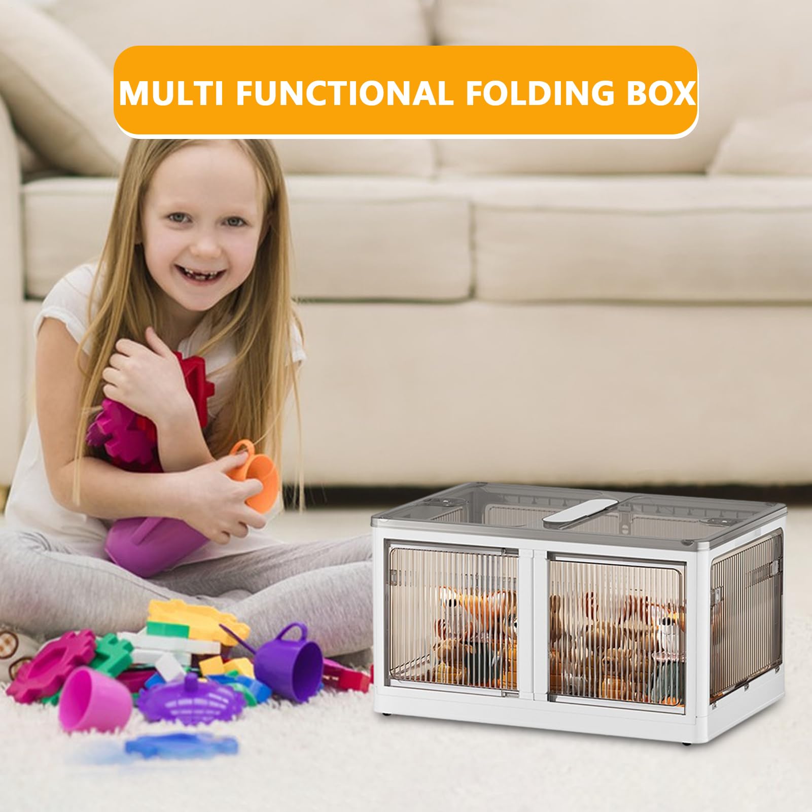 Contenedor con ruedas – Organizador plegable resistente, contenedores para almacenamiento con y ruedas | para cocina, salón, dormitorio, armario, oficina, dormitorio, apartamento, garaje, coche