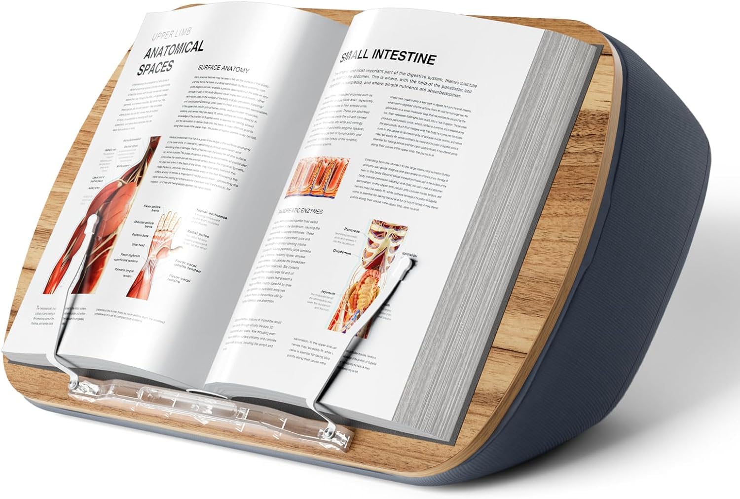 Leggio Per Libri 3 In 1 Pieghevole - Con Portapenne E Tasca, Per Lettura E Tablet, Nero - Foto 7