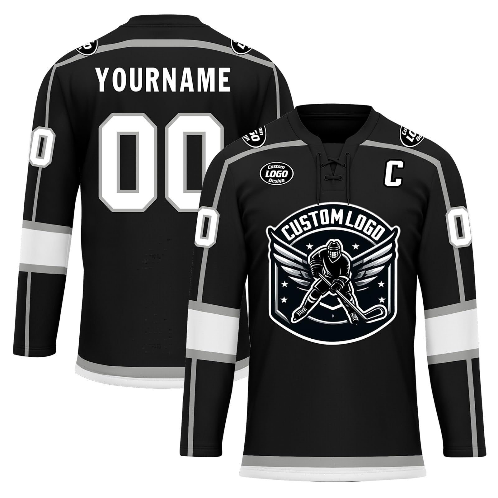 Custom Ice Hockey Jersey for Men Women Youth, Personalized Team Name Number Logo Practice Training Team Uniform