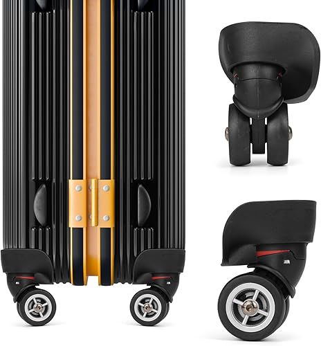 Miniatura 3 de 2 piezas de repuesto de rueda de equipaje, kit de ruedas de viaje negras para reparación de bricolaje, ruedas giratorias de plástico resistente