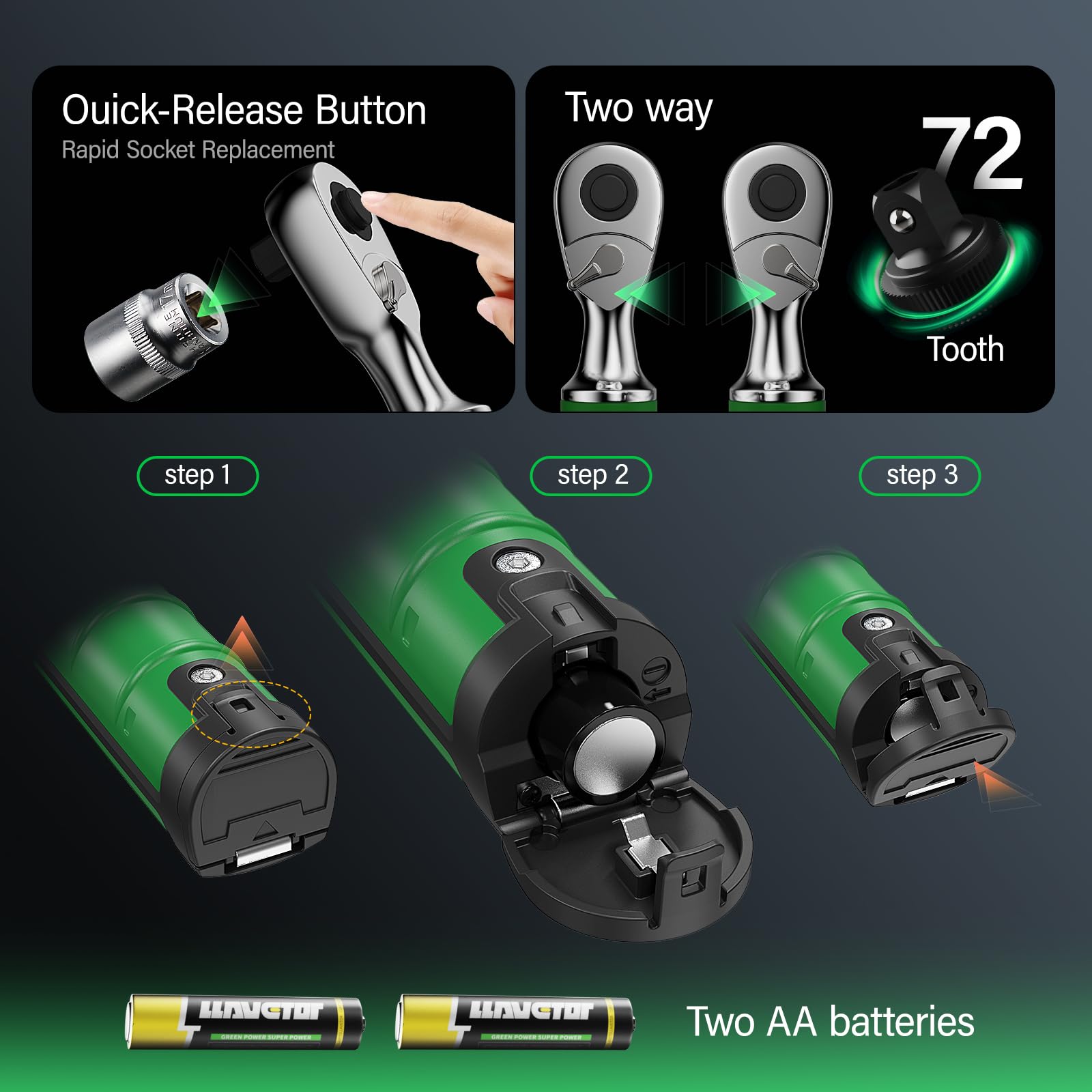 Chiave Dinamometrica Digitale 1/2, 20-400 N.m, ± 1% Chiave Dinamometrica con Suoneria e Display LED per Auto, Moto e Bici